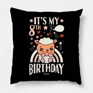 It's My 8th Birthday Pig Gifts Pillow