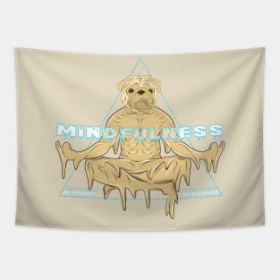 meditation pug puppy Tapestry