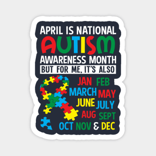 Autism Awareness Gift April is National Autism Month Autistic  Special Needs Magnet