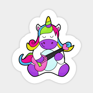 Unicorn as Musician with Guitar Magnet
