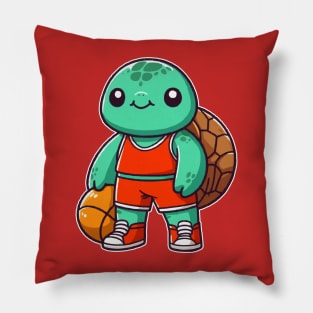 turtle as a basketball player Pillow