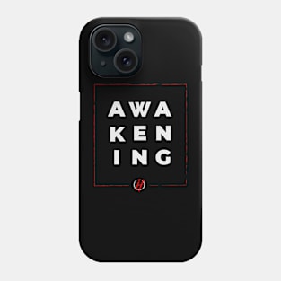 Block Font - White Awakening with Red Frame Phone Case