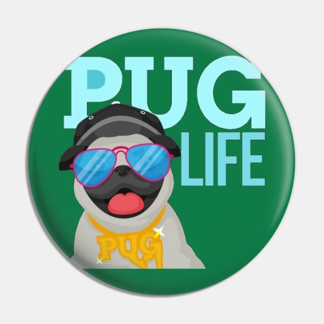 pug life Pin by RamsApparel08