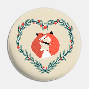 Fox Couple Love Pin