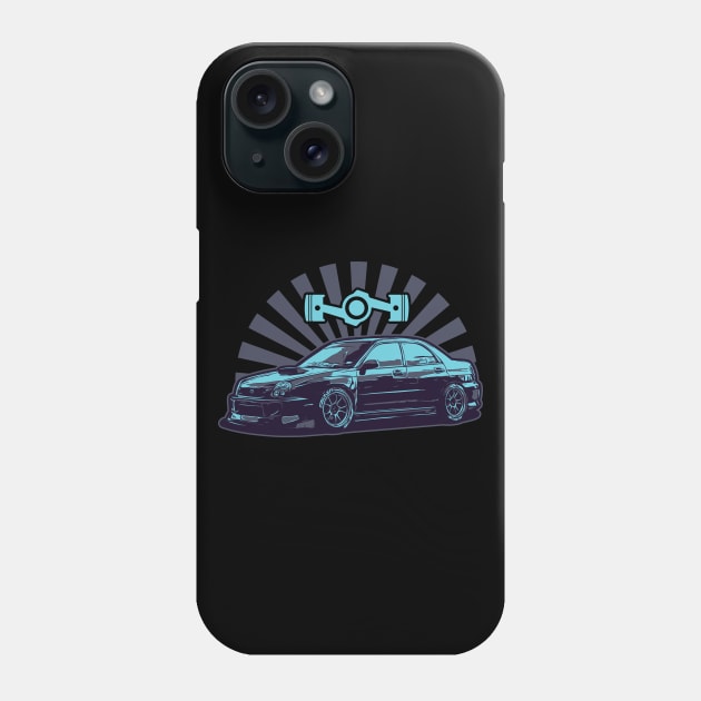 Subie Bugeye Flat Engine - JDM Sport Car Phone Case by JDM-Rey