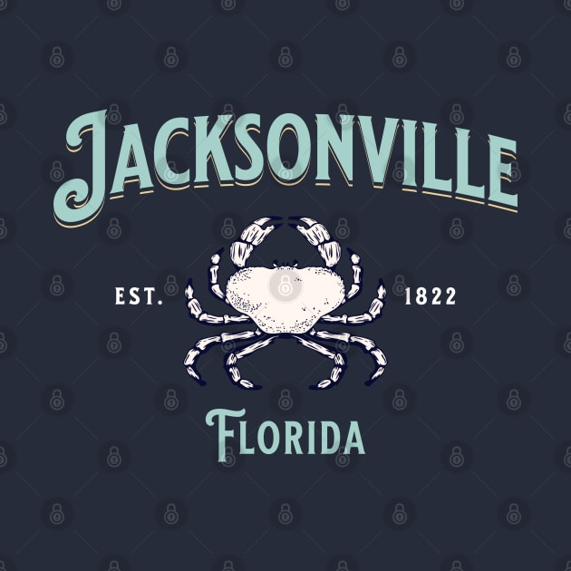 Jacksonville Florida Vintage Beach Crab by TGKelly