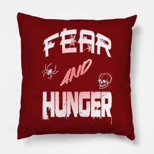 Fear and Hunger Spooky spider letters Pillow