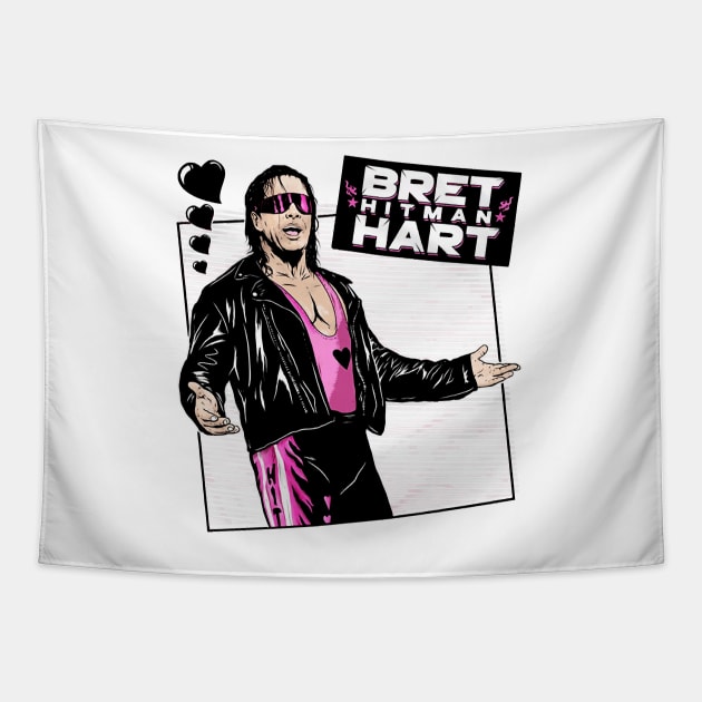 Bret Hitman Hart  Excellence of Execution Tapestry by WikiDikoShop