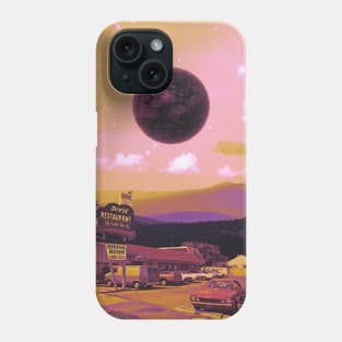 Under The Dark Moon - Space Collage, Retro Futurism, Sci-Fi Phone Case