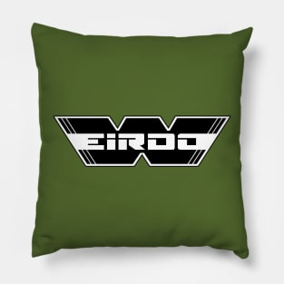 WEIRDO - Logo - Black with white lettering - Dark Olive Pillow