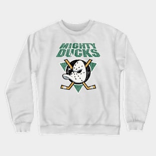 CustomCat Anaheim Mighty Ducks Retro NHL Crewneck Sweatshirt White / 2XL