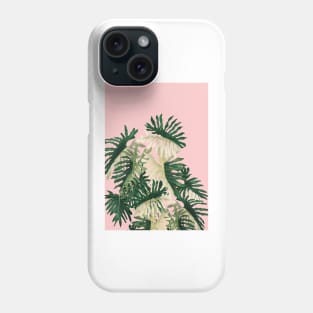 Modern House plant in pink 12, Abstract Plant Art Phone Case