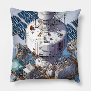 Isometric space station Pillow