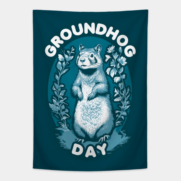 Groundhog Day Tapestry by TMBTM