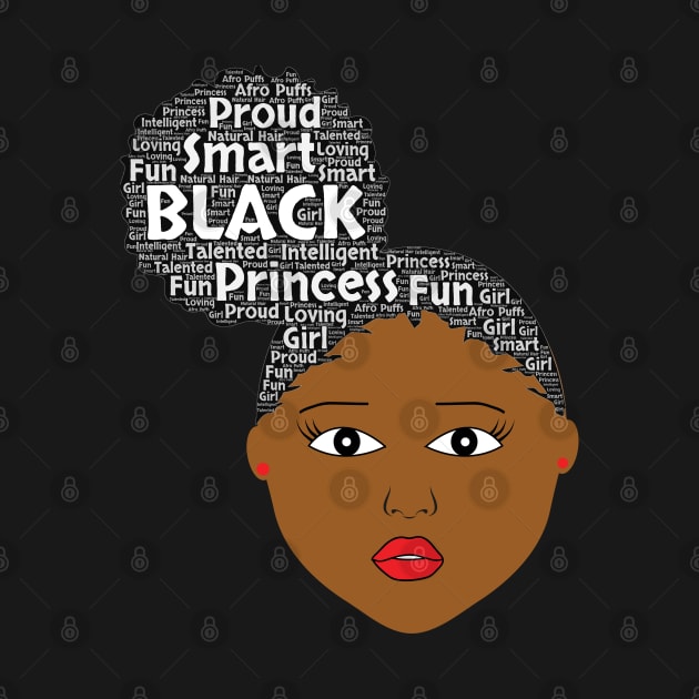 Afro Puff Girl Words in Afro Art by blackartmattersshop