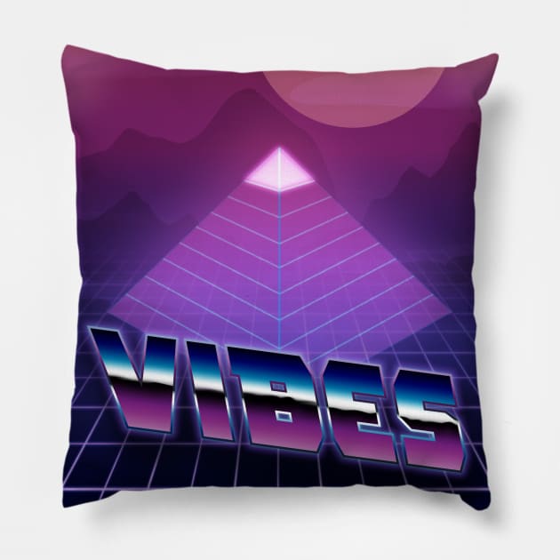 Outrun Vibes Pillow by WallHaxx