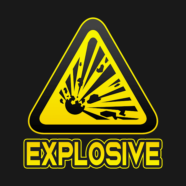Explosive Funny Danger Sign Explosion Humor by Foxxy Merch