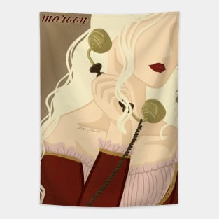 MAROON LADY Tapestry