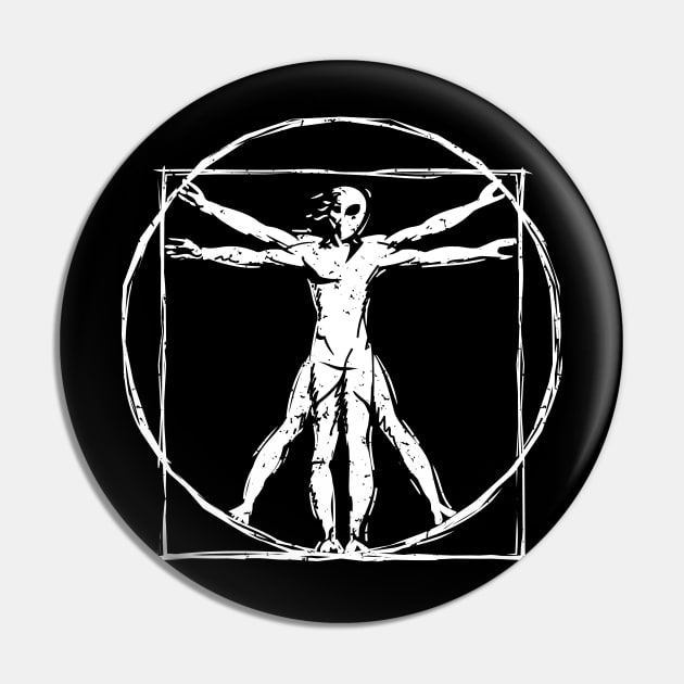 Da Vinci Vitruvian Alien Man Pin by hobrath