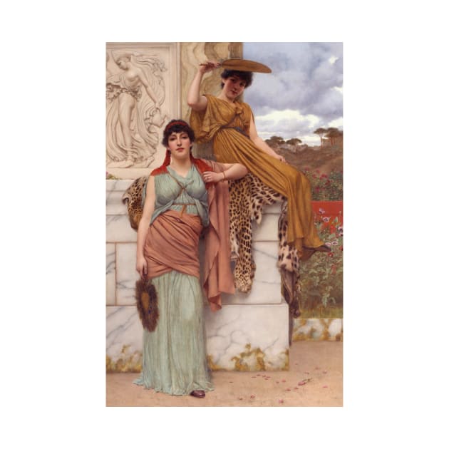 Waiting for the Procession by John William Godward by Classic Art Stall