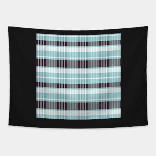 Winter Aesthetic Calan 1 Hand Drawn Textured Plaid Pattern Tapestry