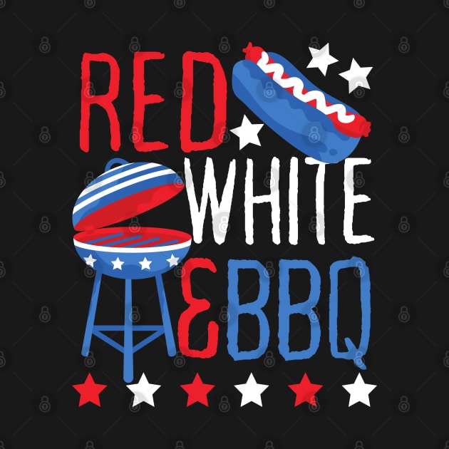 Red White and BBQ USA Holiday Barbeque by DetourShirts