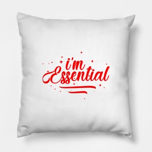 Eseential worker red Pillow