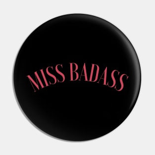 Badass Feminist - F for Feminist Pin