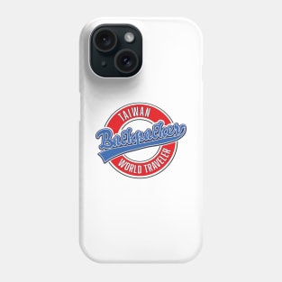 Taiwan backpacker world traveler logo Phone Case