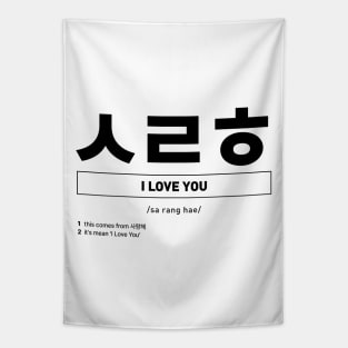 I Love You in Korean Slang ㅅㄹㅎ Tapestry