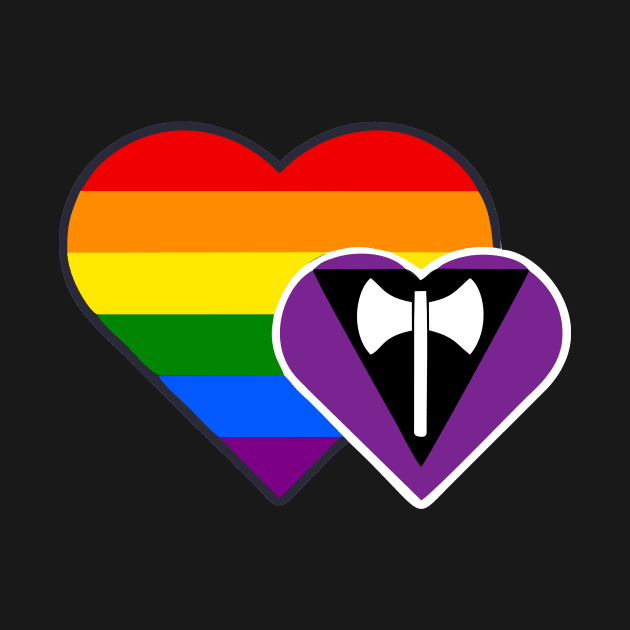 Lesbian Double Heart by Blood Moon Design