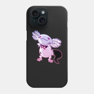 Axolotl black and white mud puppy t-shirt 2 Phone Case