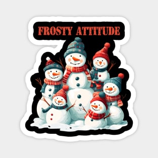Frosty Attitude Snowman Family Magnet