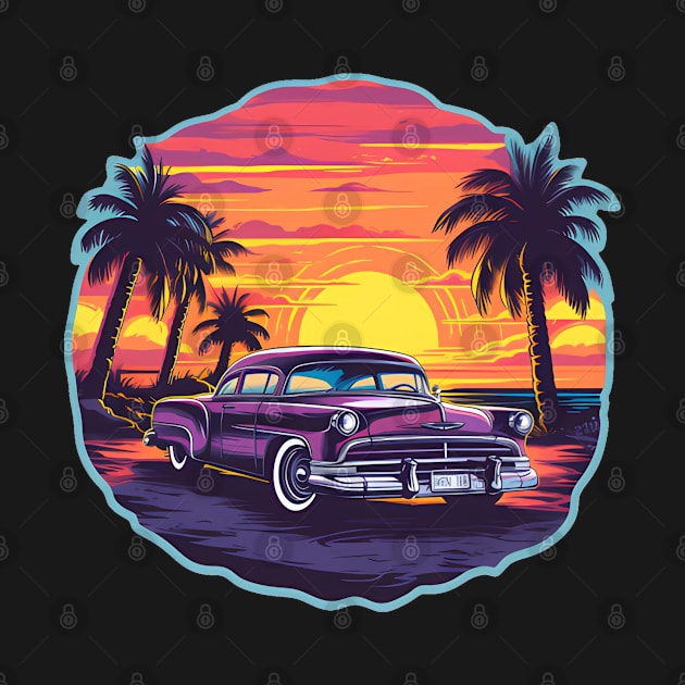 Classic Car at Sunset by Kicker Creations