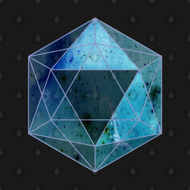 Starred sky geometry concept: a crystal blue heart by Blacklinesw9