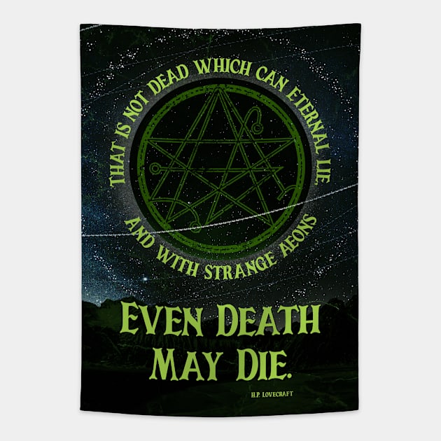 Even Death May Die POSTER Tapestry by Krobilad