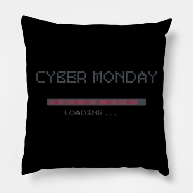 Cyber Monday Loading Pillow by 99sunvibes