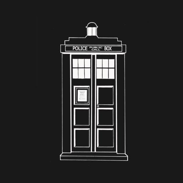 Black & White Tardis by rob_white_2000