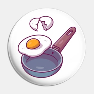 Frying pan and egg fried Pin
