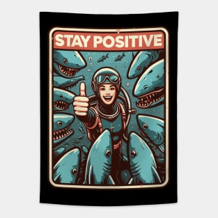 Stay positive be happy Tapestry