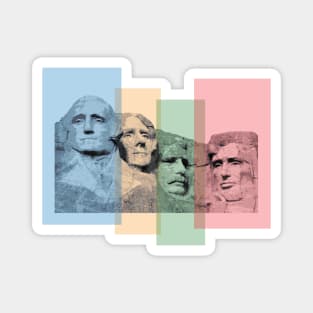 Mount Rushmore pop art Magnet