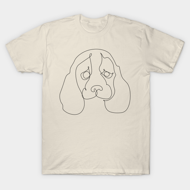 One Line Beagle - Beagle - T-Shirt