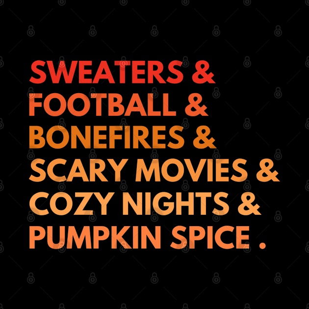 Sweaters Football Bonefires Pumpkin Spice Retro Vintage Funny Fall Season by Illustradise