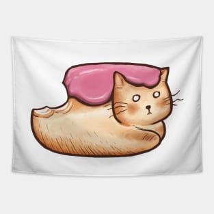 Bread Loaf Cat Strawberry Tapestry