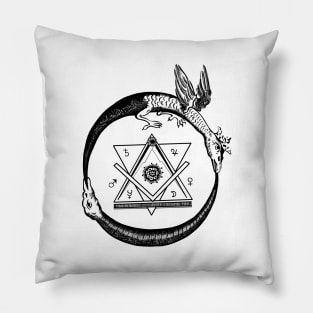 Ouroboros alchemy symbol Pillow