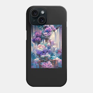 VERY EYECATCHING PINK AND PURPLE AND BLUE FLORAL PRINT Phone Case