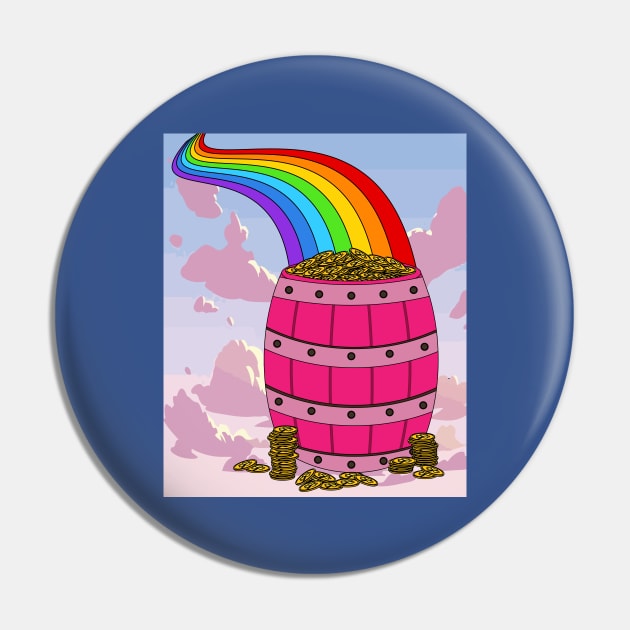 Rainbow With Boiler Pot Full Of Gold Pin by flofin