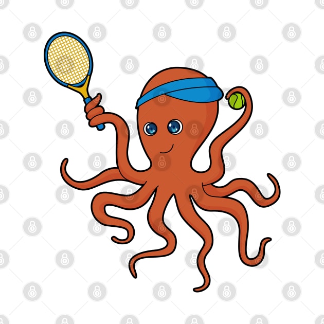 Octopus Tennis player Tennis by Markus Schnabel