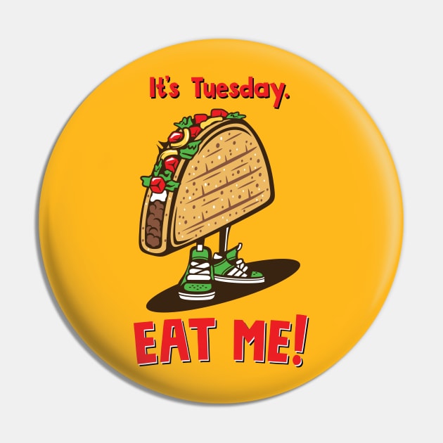 Taco Tuesday Red Pin by graphiczen