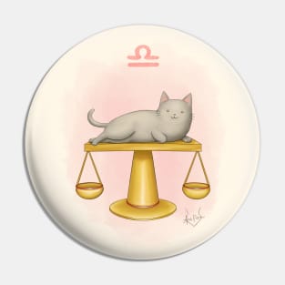 Zodiacat Libra Pin